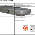 Fiche technique d'un matelas blanc