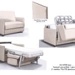 Image des caractéristiques d'un canapé convertible beige pour hôtel